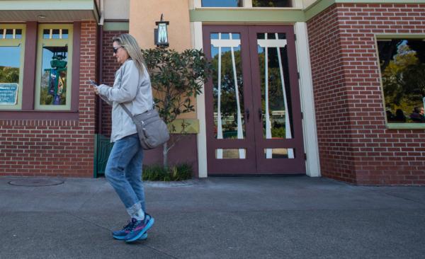The future location of Porto's bakery in Downtown Disney of Anaheim, Calif., on Jan. 18, 2023. (John Fredricks/The Epoch Times)