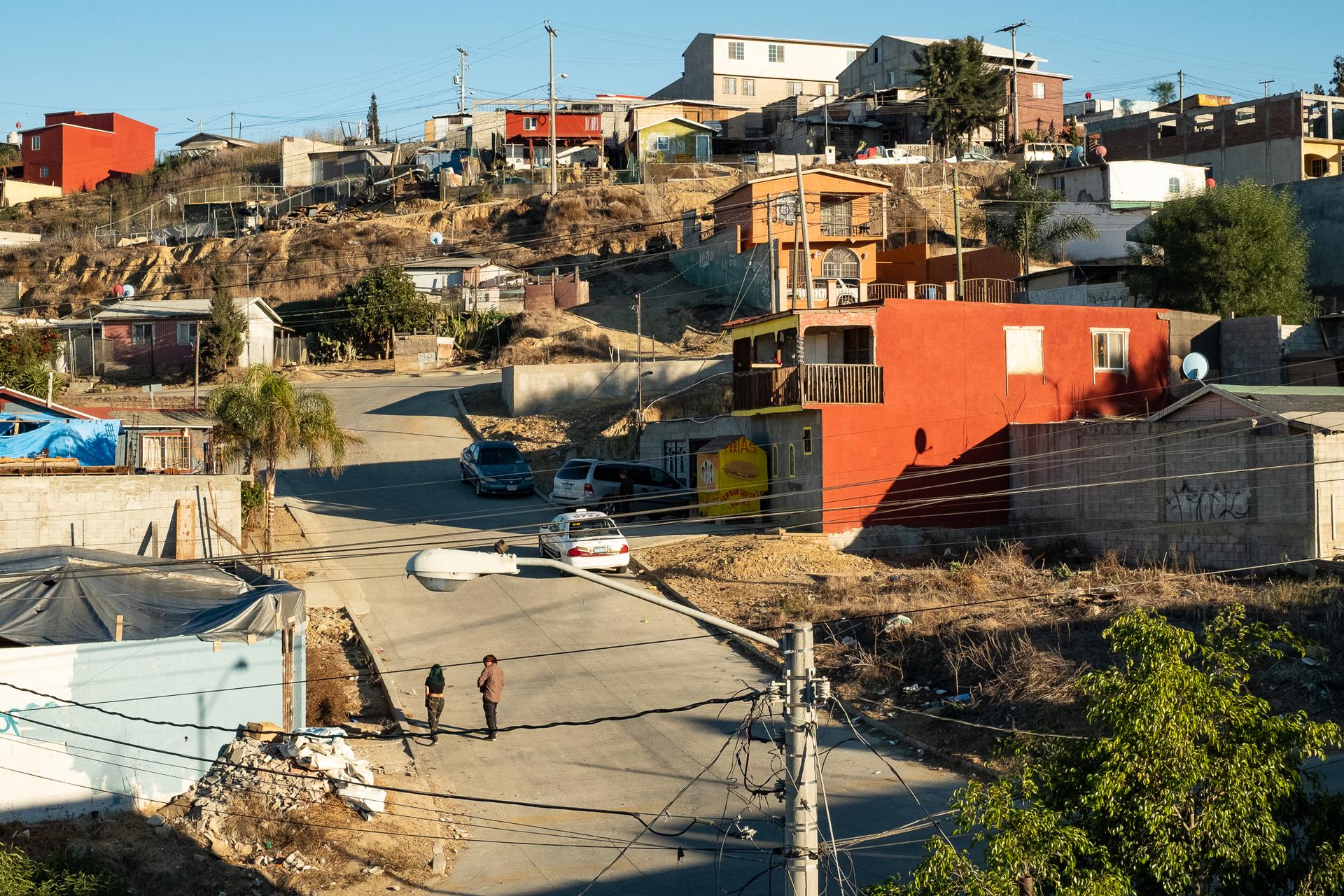 The neighborhood around Casas De Dios foster home, in Tijuana, Mexico, on Dec. 19, 2020. (John Fredricks/The Epoch Times)