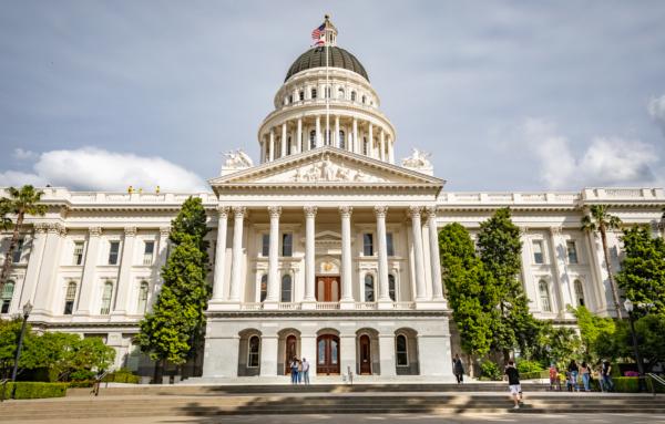 The California State Capitol building in Sacramento, Calif., on April 18, 2022. (John Fredricks/The Epoch Times)