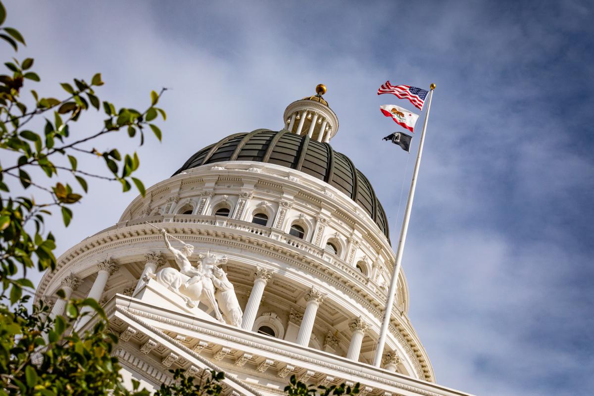 The California State Capital building in Sacramento, Calif., on April 18, 2022. (John Fredricks/The Epoch Times)