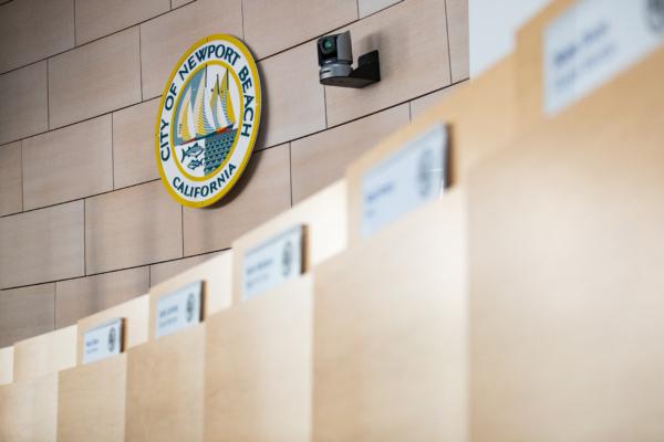 Newport Beach Civic Center in Newport Beach, Calif., on Aug. 25, 2021. (John Fredricks/The Epoch Times)