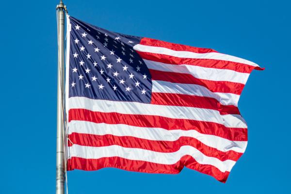 Veterans and civilians celebrate Veterans Day in Irvine, Calif., on Nov. 11, 2021. (John Fredricks/The Epoch Times)