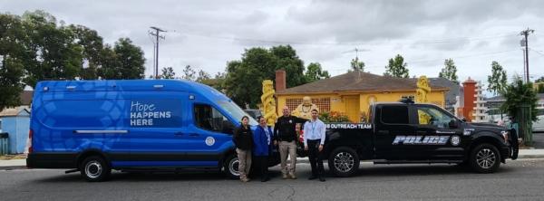 Be Well OC mobile response van in Westminster, Calif., in an undated photo. (Courtesy of Be Well OC)