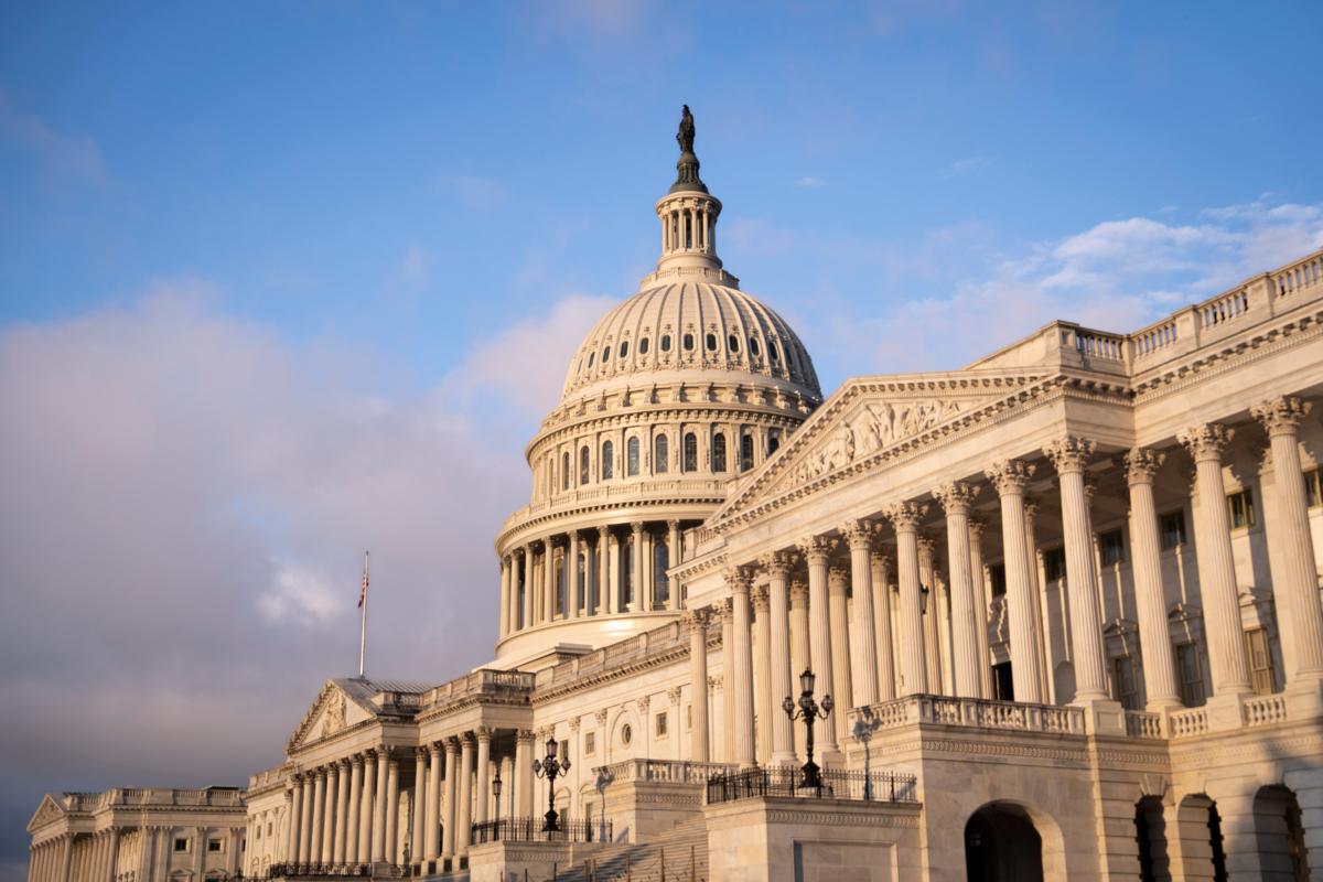 The U.S. Capitol building is seen at sunrise in Washington on July 31, 2023. (Madalina Vasiliu/The Epoch Times)