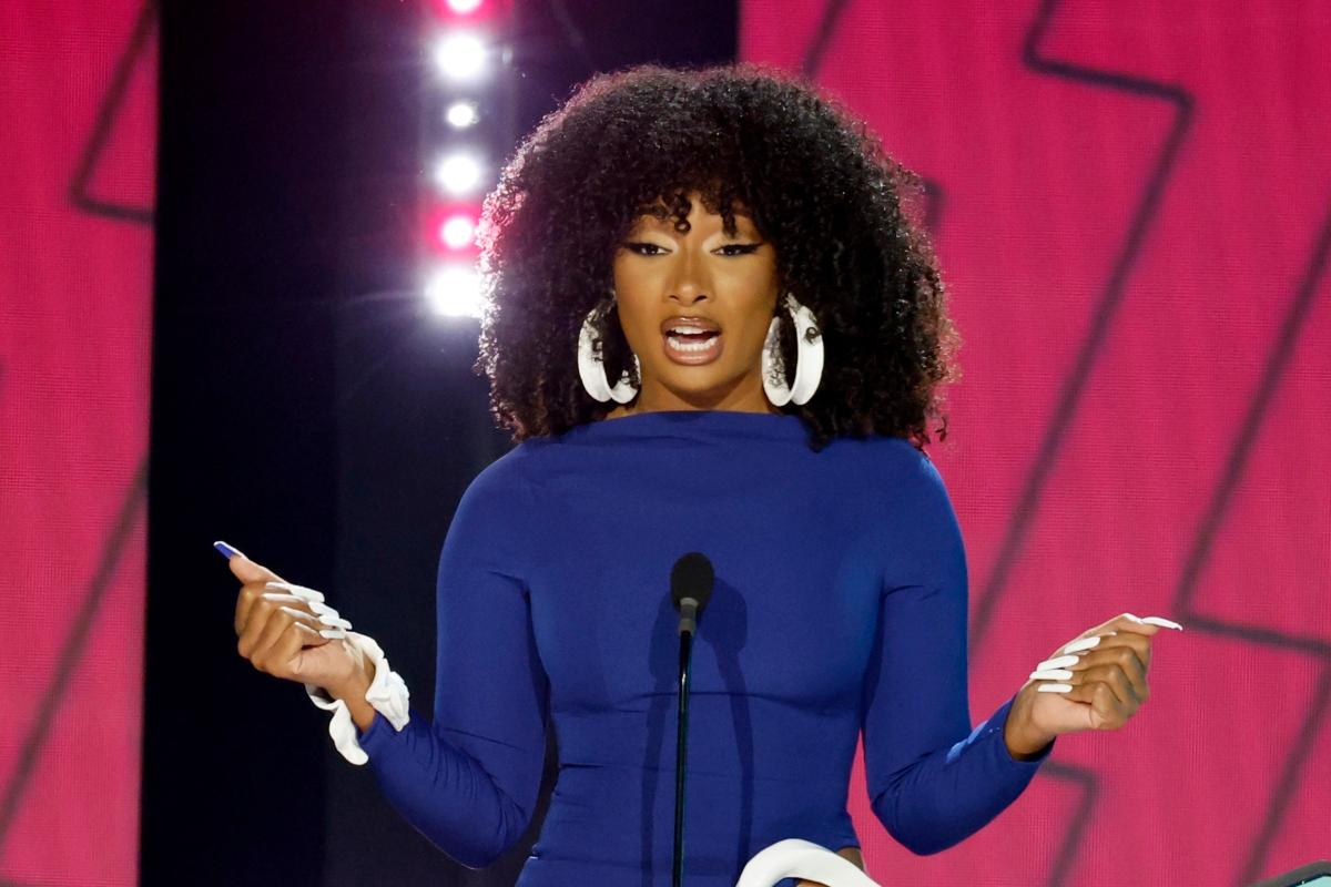Megan Thee Stallion performs onstage during the 2023 CMT Music Awards at Moody Center in Austin, Texas, on April 2, 2023. (Jason Kempin/Getty Images)