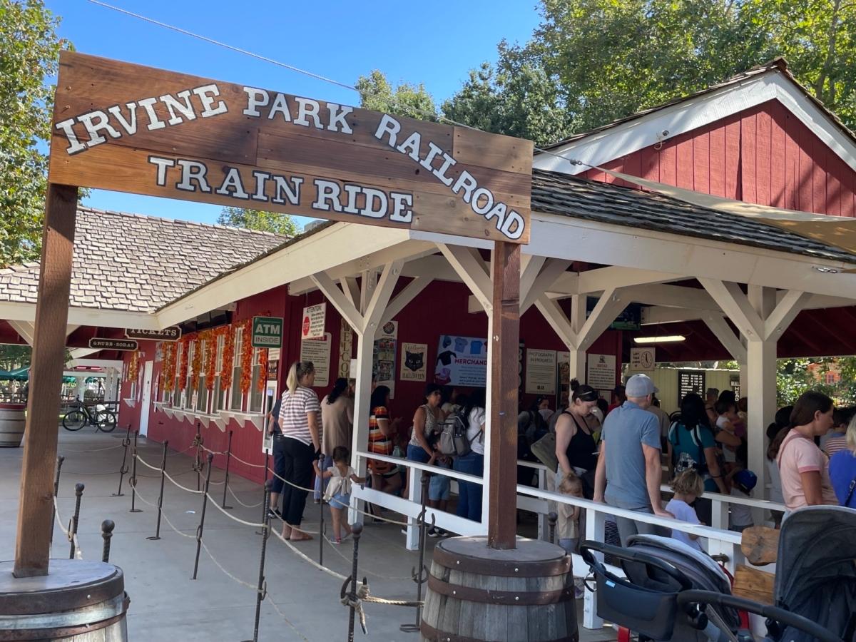 Irvine Park Railroad entrance in Orange, Calif., on Sept. 7, 2023. (Carol Cassis/The Epoch Times)