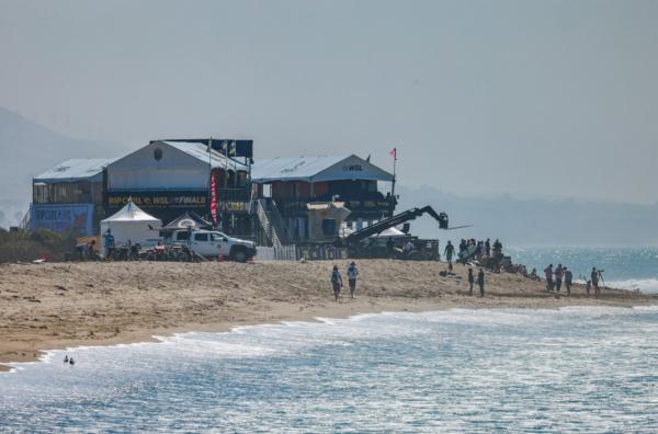 The Rip Curl WSL Finals of Lower Trestles surf spot in San Clemente, Calif., on Sept. 8, 2023. City officials are exploring the idea of installing infrared cameras for the public to watch out for nighttime Migrant boat arrivals. (John Fredricks/The Epoch Times)