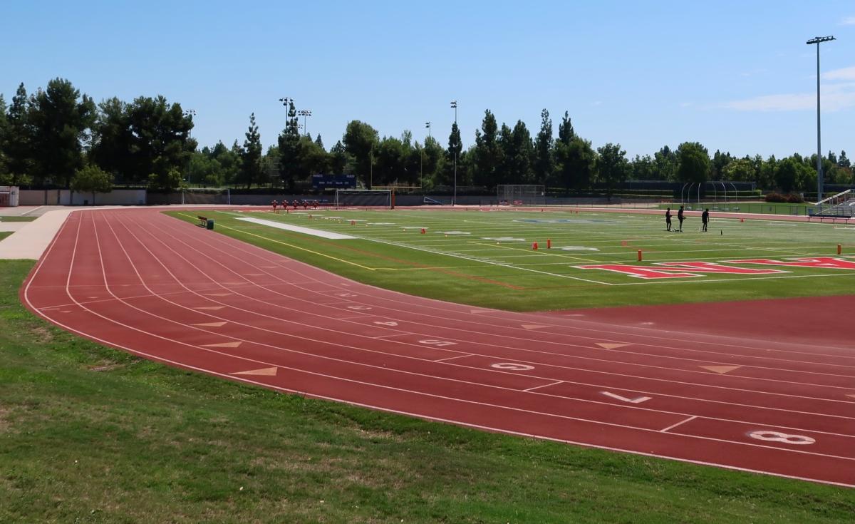 Track field at Arnold O. Beckman High School in Irvine, Calif., on Sept. 9, 2023. (Sophie Li/The Epoch Times)