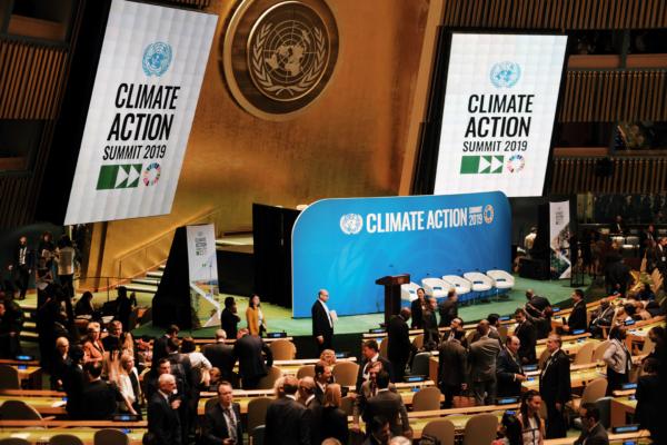 World leaders and delegates gather at a summit to address climate change, at the United Nations Headquarters in New York on Sept. 23, 2019. (Spencer Platt/Getty Images)