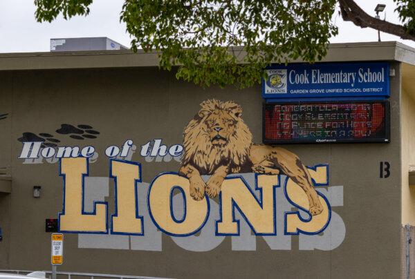 Cook Elementary School in Garden Grove, Calif., on Sept. 21, 2023. (John Fredricks/The Epoch Times)