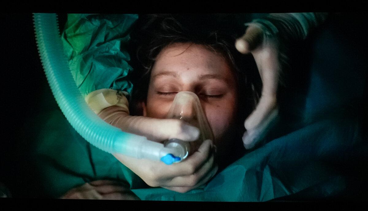 A girl undergoes a transgender medical procedure, in a still from the documentary “Gender Transformation.” (Samira Bouaou/The Epoch Times)