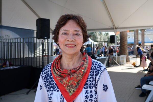 Audrey Rivera, head of the Consulate of Mexico in Santa Ana, participates at the 22nd annual Irvine Global Village Festival in Irvine, Calif., on Oct. 14, 2023. (Sophie Li/The Epoch Times)