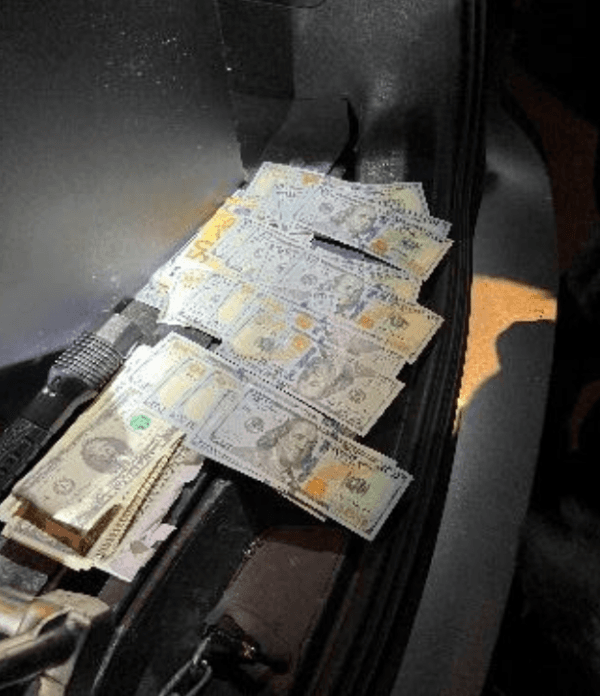 Detectives discovered cash during a crack down of organized retail crimes in Los Angeles on Oct. 26, 2023. (Courtesy of Los Angeles Police Department)