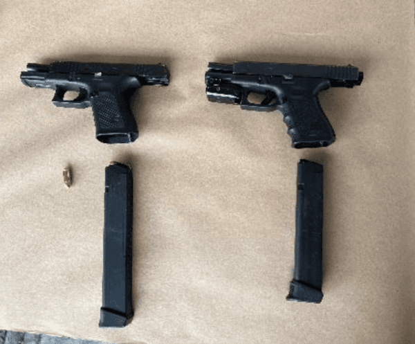 Detectives discovered weapons during a crack down of organized retail crimes in Los Angeles on Oct. 26, 2023. (Courtesy of Los Angeles Police Department)