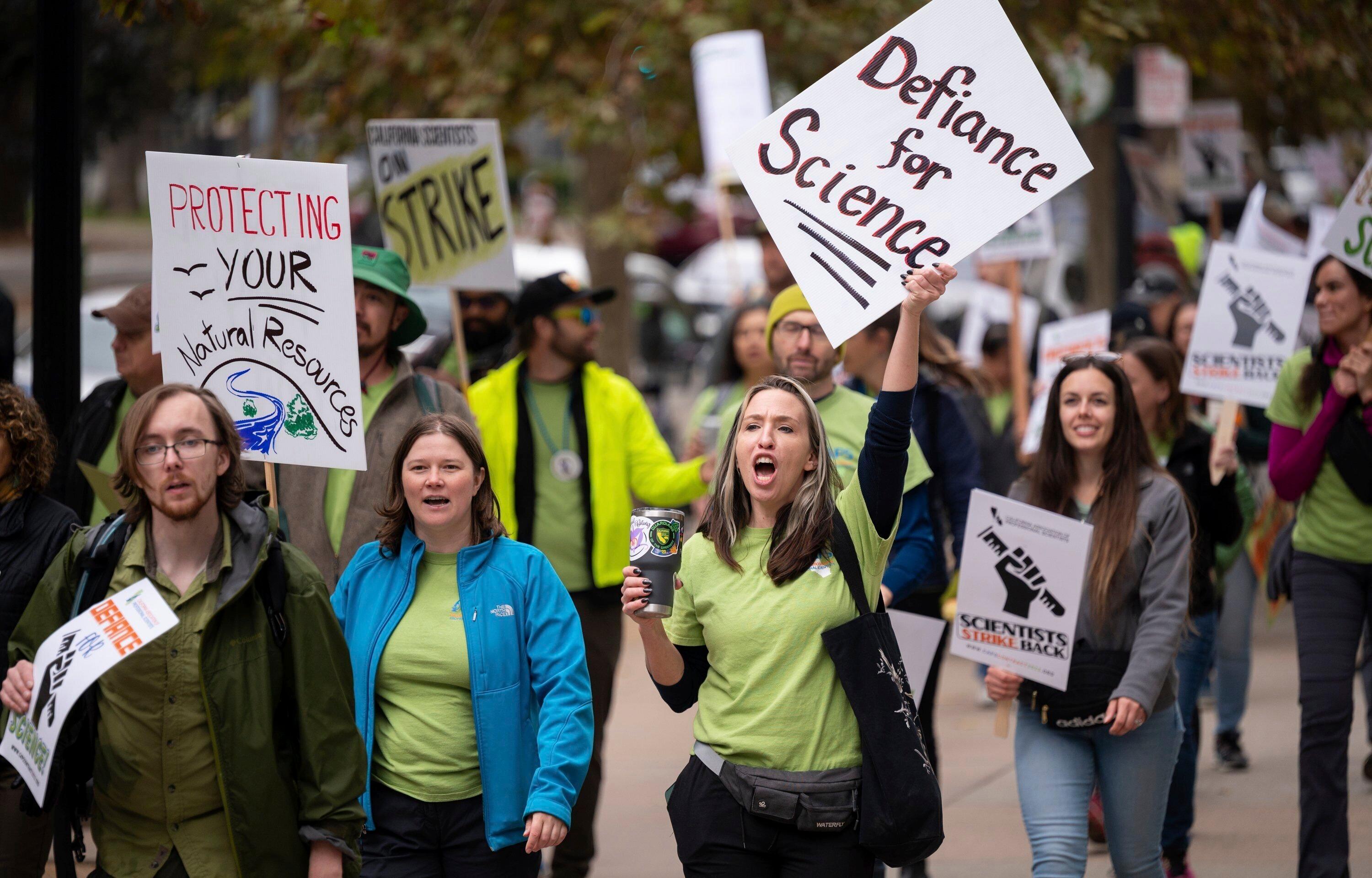 California State Scientists Walk Picket Line in First-Ever Strike