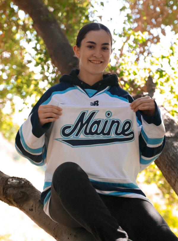 Madisyn Ryan, a 17-year-old senior at Crossroads Christian High School in Corona, Calif., who has committed to play women’s college hockey at the University of Maine. (Courtesy of Madisyn Ryan)