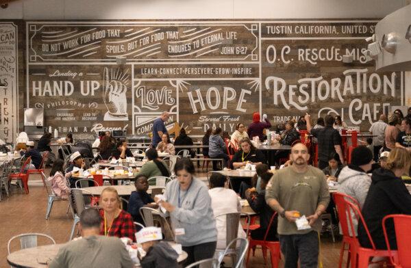 The Orange County Rescue Mission in Tustin, Calif., on Nov. 20, 2023. (John Fredricks/The Epoch Times)