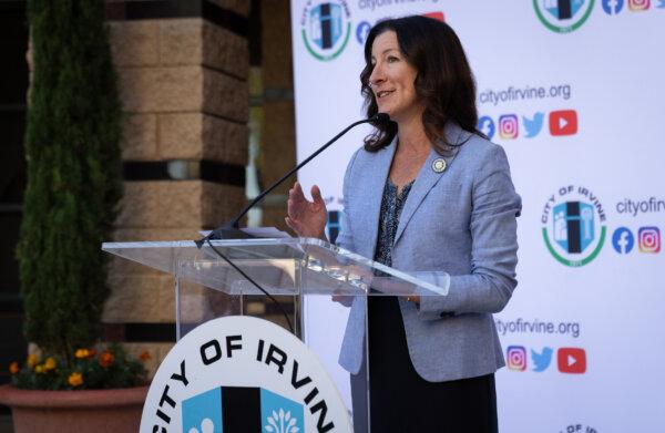 Assemblywoman Cottie Petrie-Norris speaks in Irvine, Calif., on Nov. 21, 2023. (John Fredricks/The Epoch Times)