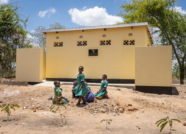 Students at a Blossom Project site at the Nanyanje School in the Mongochi District, Malawi, on Nov. 6, 2023. (John Fredricks/The Epoch Times)