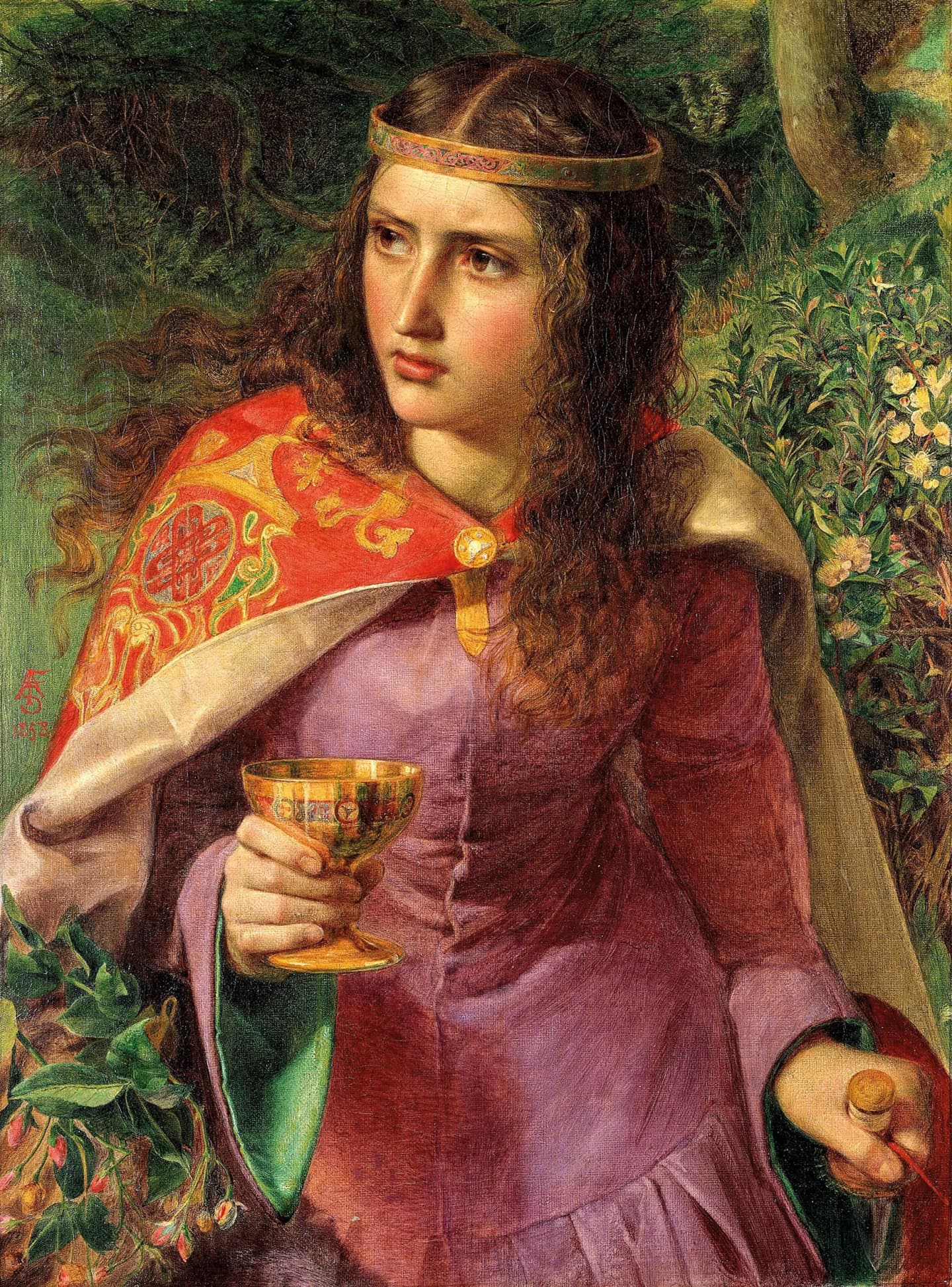 A painting of Queen Eleanor, 1858, by Frederick Sandys. Oil on canvas. National Museum Cardiff, Wales. (Public Domain)