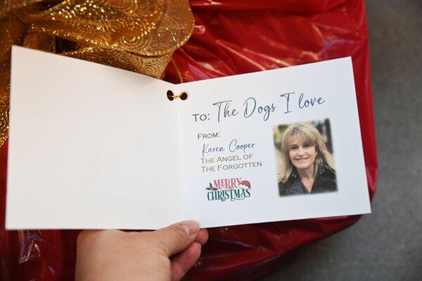 Bob Cooper visits the Helen Woodward Animal Center with holiday treats in memory of his wife Karen. (Courtesy of Helen Woodward Animal Center)