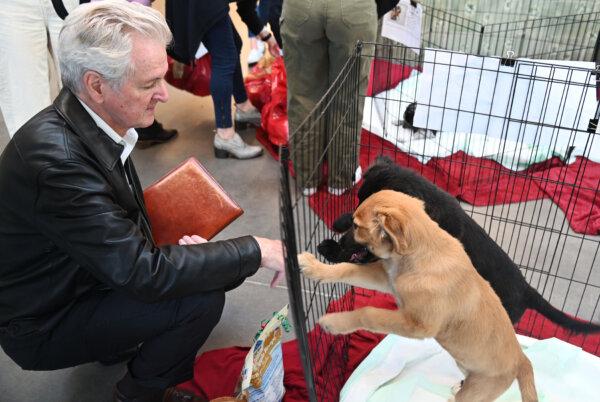 Bob Cooper visits the Helen Woodward Animal Center with holiday treats in memory of his wife Karen. (Courtesy of Helen Woodward Animal Center)