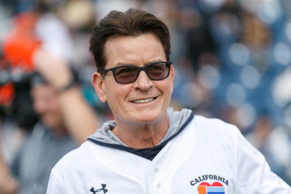 Charlie Sheen attends a charity softball game to benefit "California Strong" at Pepperdine University in Malibu, Calif., on Jan. 13, 2019. (Rich Polk/Getty Images for California Strong)