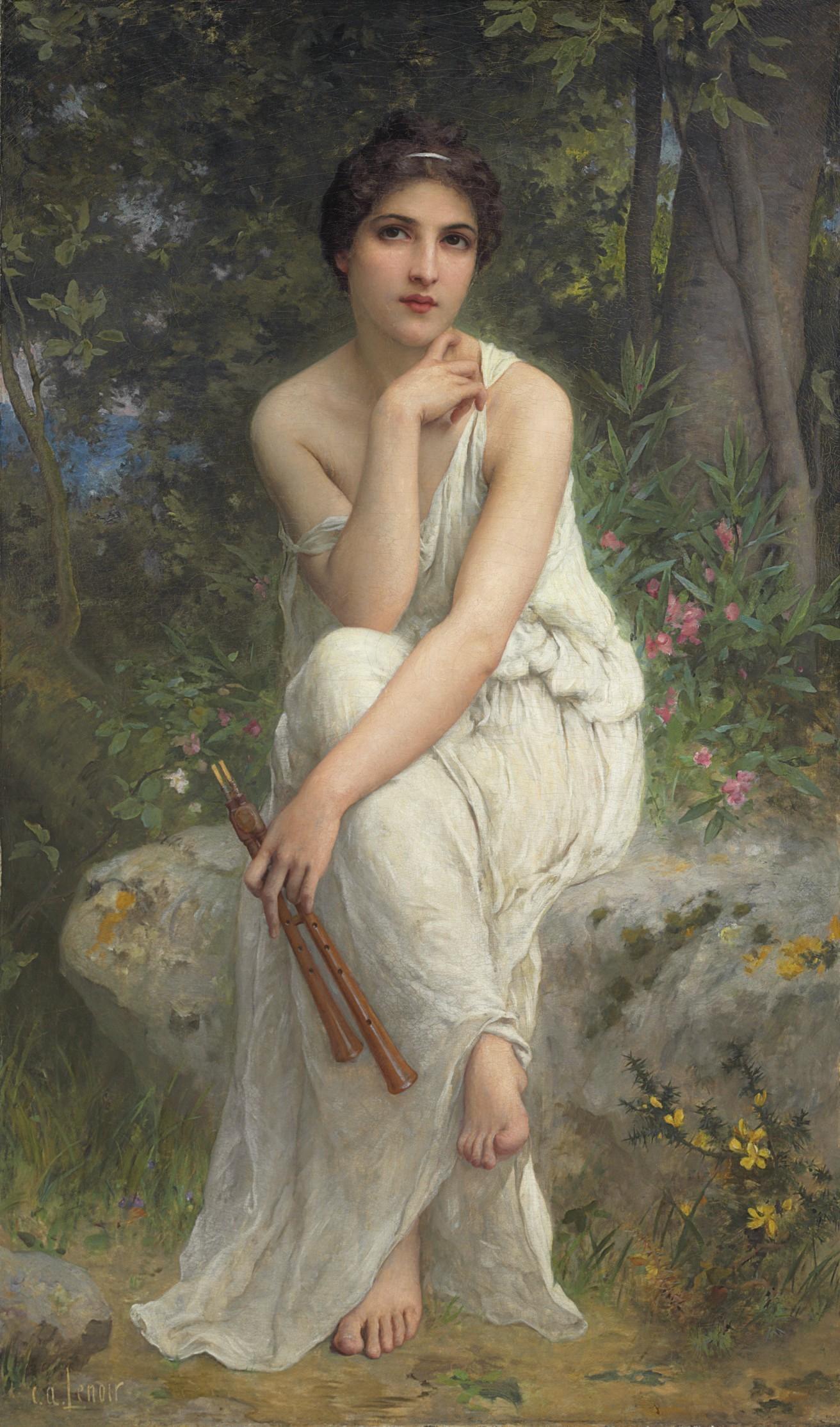 "The Flute Player," late 19th century, by Charles-Amable Lenoir. Private collection. (Public Domain)
