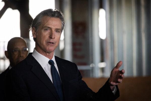California Gov. Gavin Newsom speaks in Los Angeles on Jan. 3, 2024. (John Fredricks/The Epoch Times)