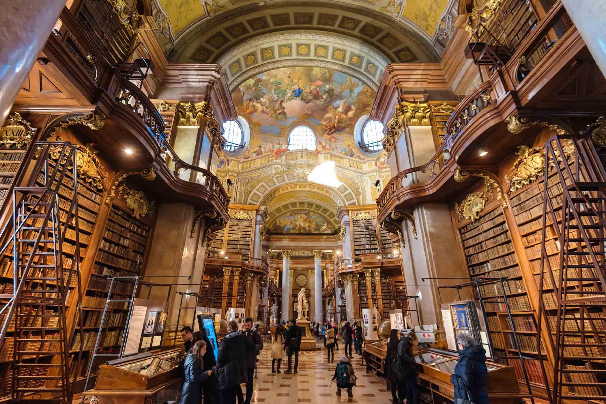 Inside the Austrian National Library. (aliaksei kruhlenia/Shutterstock)