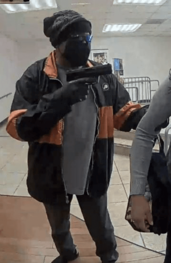 Edward Bell, 71, is shown in a video allegedly robbing a bank in Sun Valley, Calif., on Dec. 21, 2023. (Courtesy of Los Angeles Police Department)