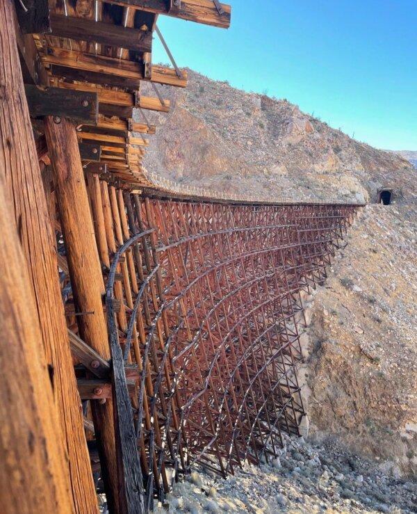 Goat Canyon Trestle along the San Diego–Arizona Eastern Railway. (Courtesy of Historic Vids)
