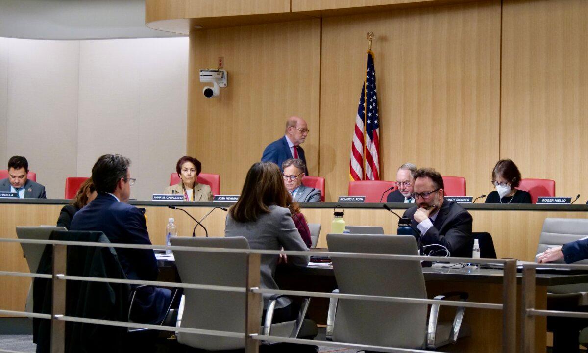 The California State Senate Budget and Fiscal Review Committee reviews Gov. Gavin Newsom's budget proposal in Sacramento, Calif., on Jan. 23, 2024. (Travis Gillmore/The Epoch Times)