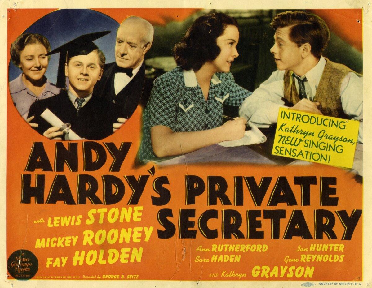 Lobby card from "Andy Hardy's Private Secretary" (1941). (MovieStillsDB)