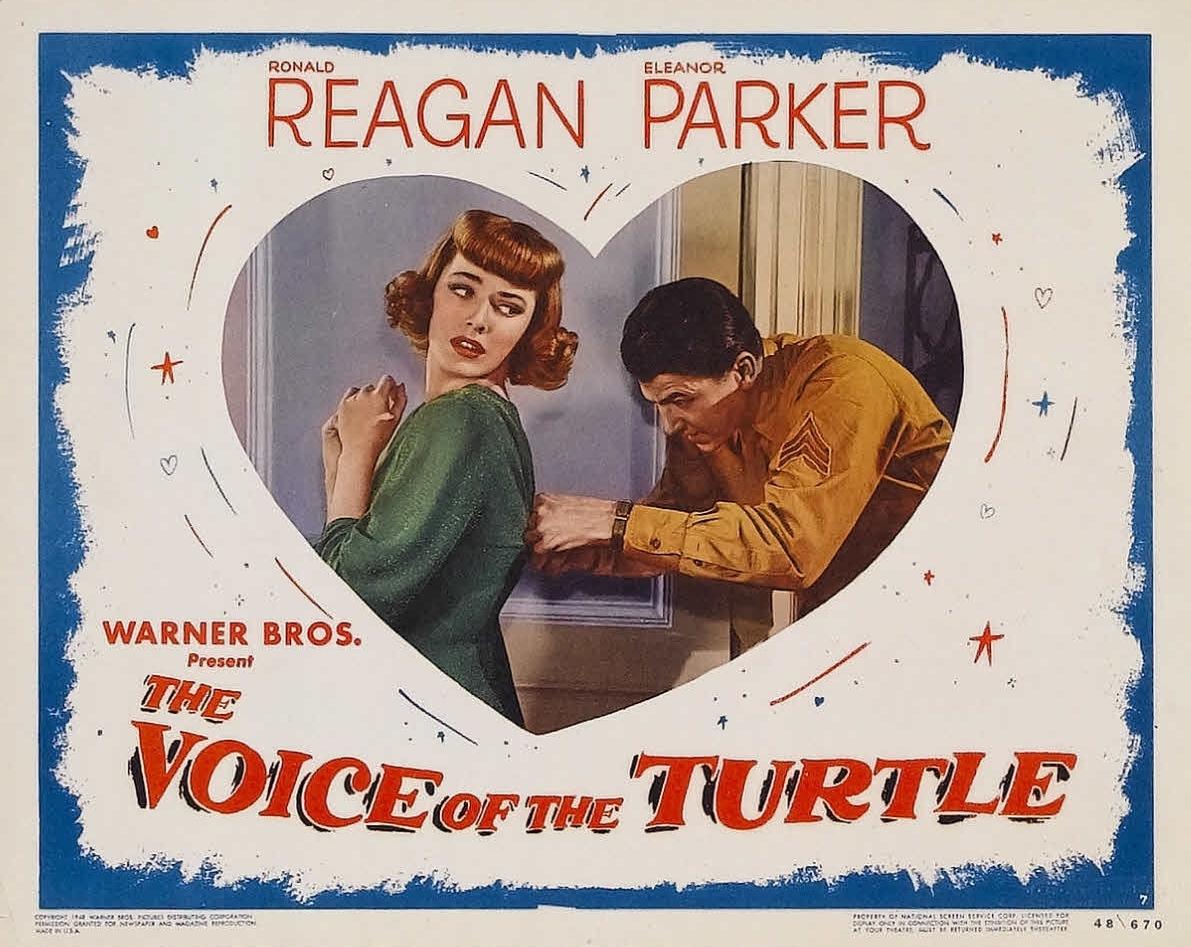 A lobby card for the film “The Voice of the Turtle” (1947). (MovieStillsDB)