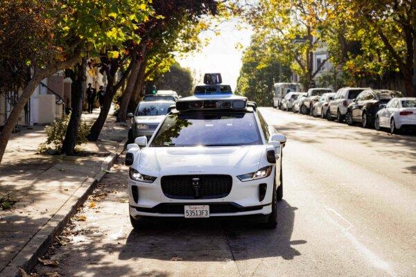 A Waymo autonomous vehicle on Steiner Street in San Francisco on Nov. 17, 2023. (Jason Henry/AFP via Getty Images)