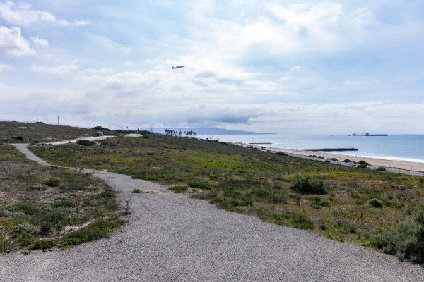 The former streets of the Surfridge neighborhood in Playa Del Rey on Feb. 14, 2024. (John Fredricks/The Epoch Times)