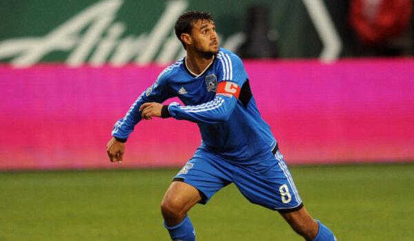 Chris Wondolowski of the San Jose Earthquakes runs toward the goal on a corner kick during a game in Portland, Ore., on Oct. 27, 2012. (Steve Dykes/Getty Images)