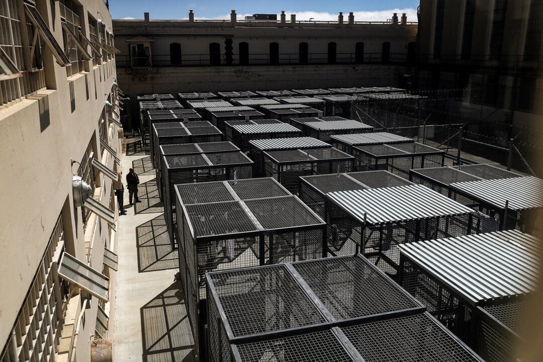 A view of the yard outside of San Quentin State Prison's death row adjustment center in San Quentin, Calif., on Aug. 15, 2016. (Justin Sullivan/Getty Images)