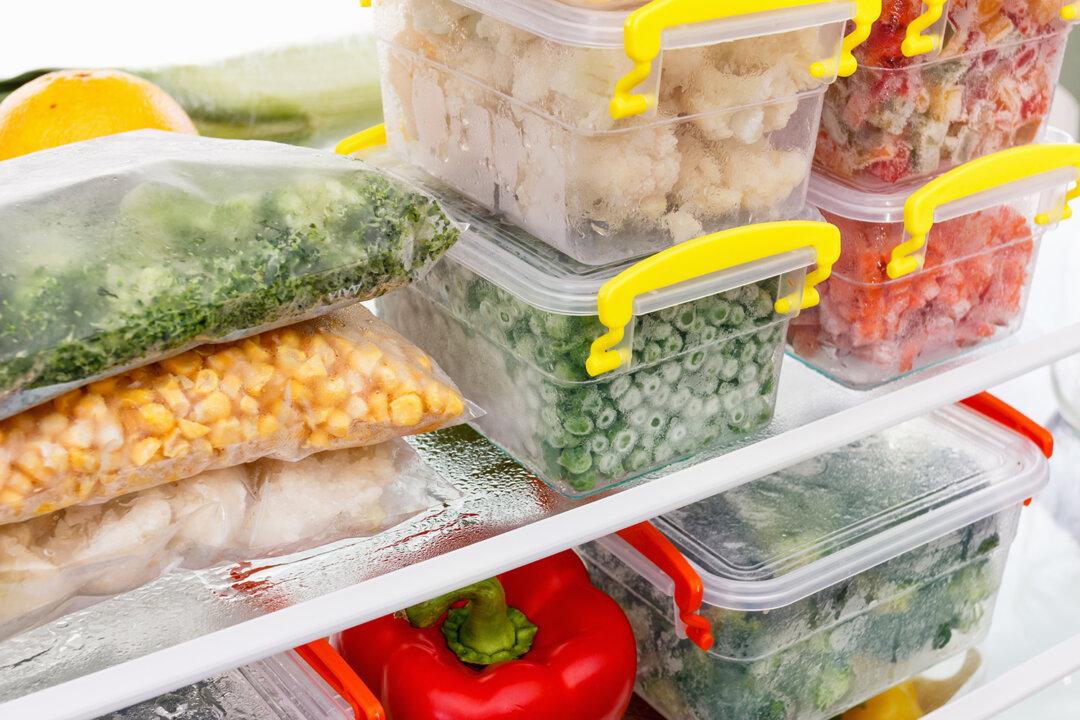 Frozen and canned vegetables have nearly the same nutritional value as fresh vegetables. After buying groceries in bulk, it’s easy to freeze and can the surplus produce at home. (BravissimoS/Shutterstock; kajakiki/E+/Getty Images)