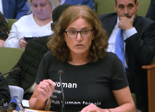 Beth Bourne of Moms for Liberty speaks at a Sacramento City Council meeting on March 26, 2024. (Sacramento City Council/Screenshot via The Epoch Times)