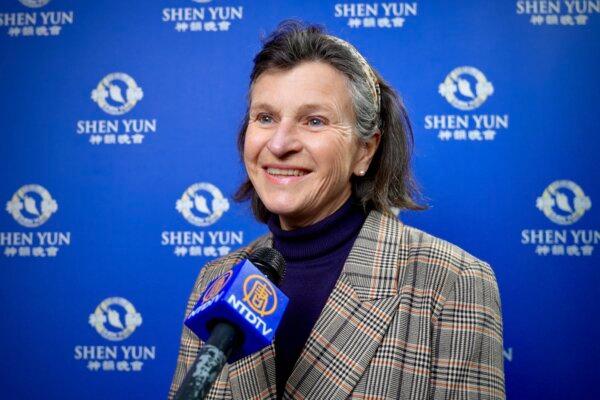 Princess Anne De Ligne of Luxembourg saw Shen Yun at the Reims Arena in France on April 2, 2024. (NTD)