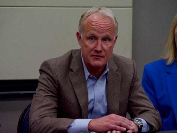 Magnus Lofstrom, policy director and senior research fellow with the Public Policy Institute of California, discusses Proposition 47 during a meeting in Sacramento, Calif., on April 24, 2024. (Travis Gillmore/The Epoch Times)