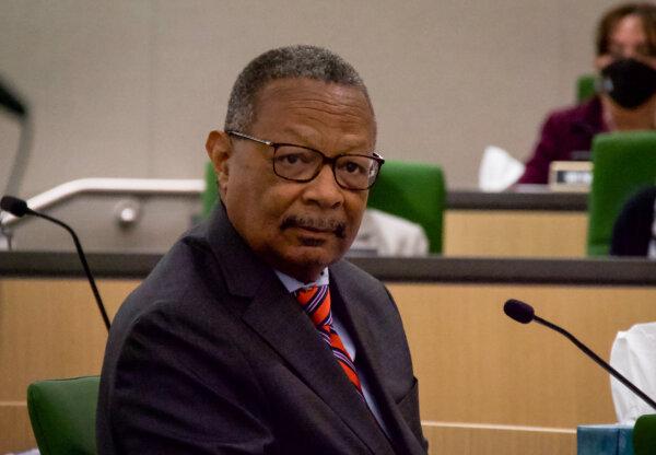 Assemblyman Reginald Jones-Sawyer presents his slavery apology bill, AB 3089, to the Assembly's Appropriations Committee on May 1, 2024. (Travis Gillmore/The Epoch Times)