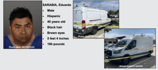 Eduardo Sarabia is suspected of kidnapping two women and sexually assaulting them in the Angeles Forest in Los Angeles County, Calif., in May 2024. (Los Angeles County Sheriff's Department)