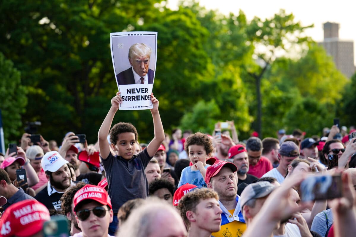 Part of the rally for former President Donald Trump in the South Bronx in New York City on May 23, 2024. (Samira Bouaou/The Epoch Times)