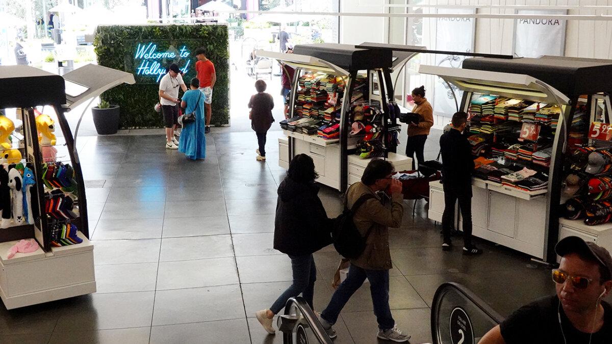 Shoppers browse in a Hollywood mall in Los Angeles on Oct. 26, 2023. (Mario Tama/Getty Images)