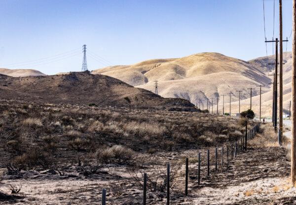 Damage caused by the Post Fire sits outside of Gorman, Calif., on June 17, 2024. (John Fredricks/The Epoch Times)
