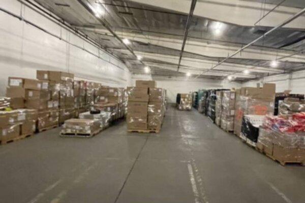 Stolen cargo discovered during a bust in Southern California. (San Bernardino Police Department)