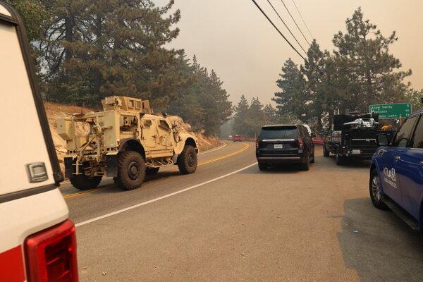 California Gov. Gavin Newsom assigned National Guard members to help battle the Line fire in September 2024. (Cal Fire)
